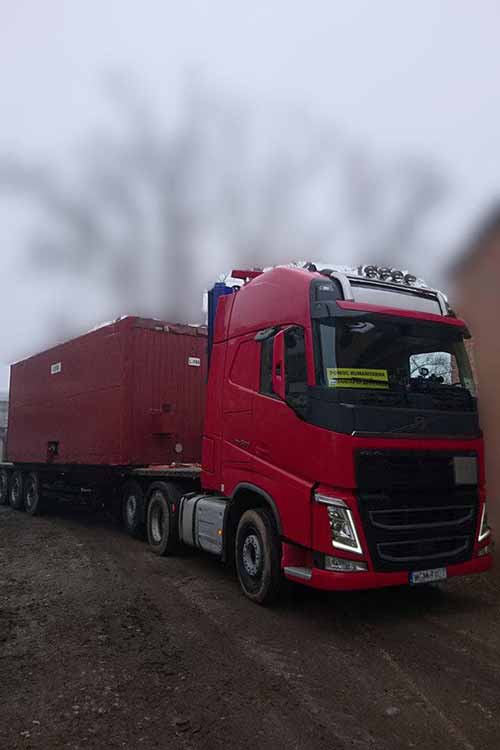 Лубни отримали пересувну котельню з Фінляндії