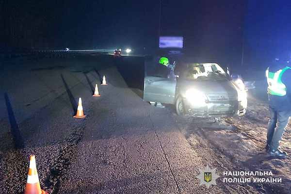 На Полтавщині авто влетіло в відбійник