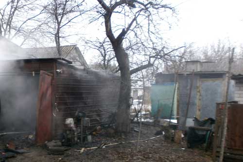 На Гребінківщині згорів гараж