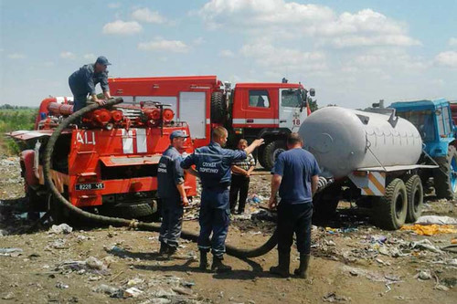 На міському сміттєзвалищі Пирятина рятувальники ліквідували пожежу