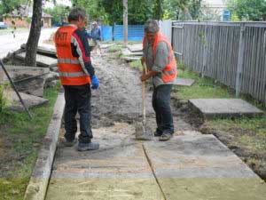 Монтаж тротуарних плит – (вул. Полтавська) Монтаж тротуарних плит – (вул. Полтавська)