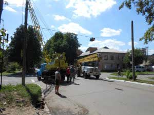 У Гребінці до Дня міста святково прикрашають вулиці