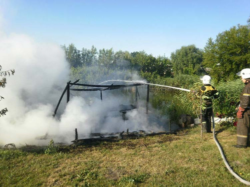 У Пирятині на Пушкіна горіла альтанка