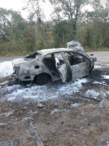 Під Лубнами в результаті ДТП згорів автомобіль