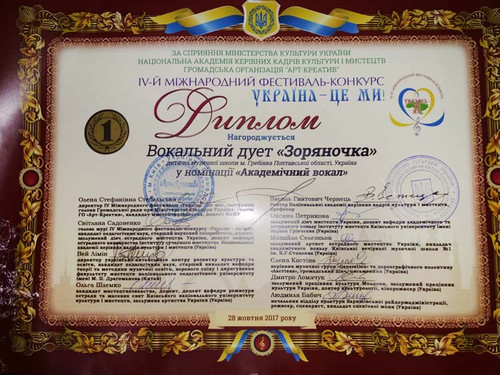Переможці IV Міжнародного фестивалю-конкурсу «Україна – це ми!»