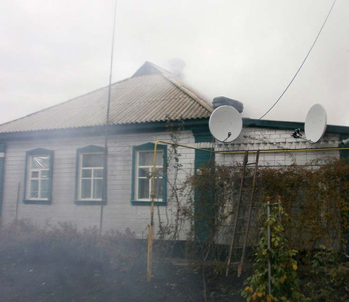 У Гребінці на вул. Шевченка горів житловий будинок