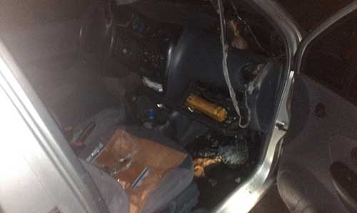 У Лубнах рятувальники ліквідували пожежу в легковому автомобілі