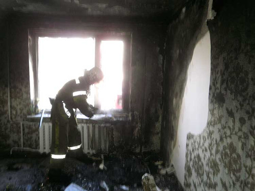 У Пирятині сталася пожежа у п'ятиповерхівці