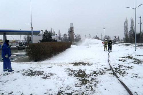 Навчання на території АЗС міста Пирятин Навчання на території АЗС міста Пирятин