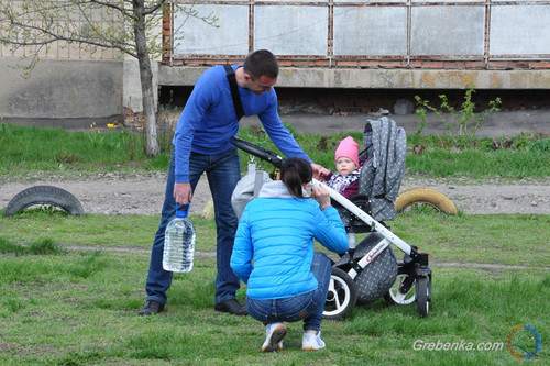 Гребінка, дитячий майданчик