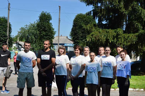 Легкоатлетична естафета вулицями Гребінки