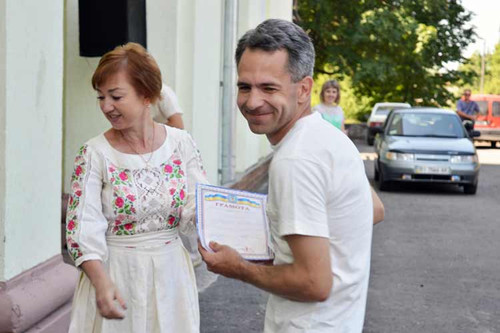 Легкоатлетична естафета вулицями Гребінки