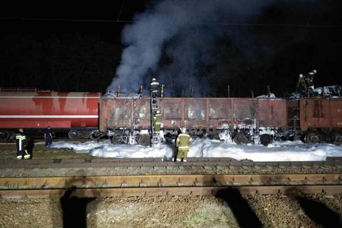 На Полтавщині згорів вагон з лісоматеріалами