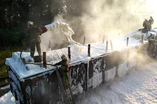 На Полтавщині згорів вагон з лісоматеріалами