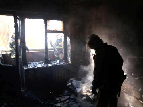 На Пирятинщині горів 5-ти поверховий будинок