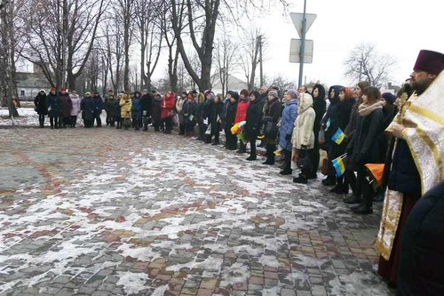 У Гребінці відзначили річницю Дня Гідності і Свободи України