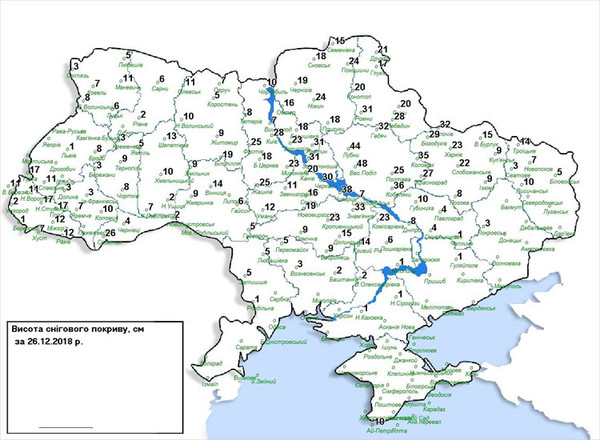 Лубни потрпили до переліку міст, де випало найбільше снігу