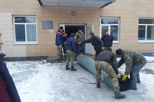 У Гребінку доставлено комплект для футбольного майданчика