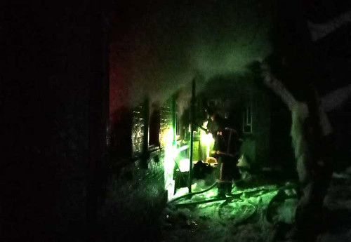 В с. Почаївка Гребінківського району горів будинок