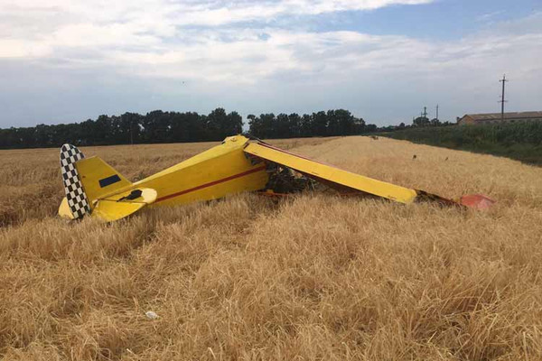 На Полтавщині впав легкомоторний літак