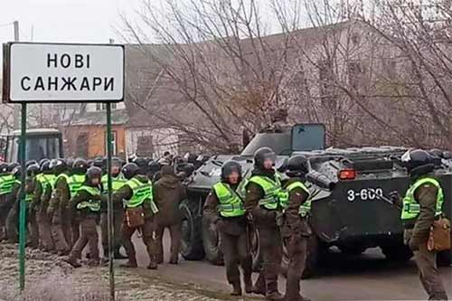  Протести на Полтавщині: у Нових Санжарах проти прибуття евакуйованих з Китаю 