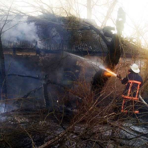 Пожежа на території приватного господарства