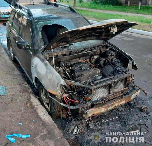 Уночі на Полтавщині згорів легковик