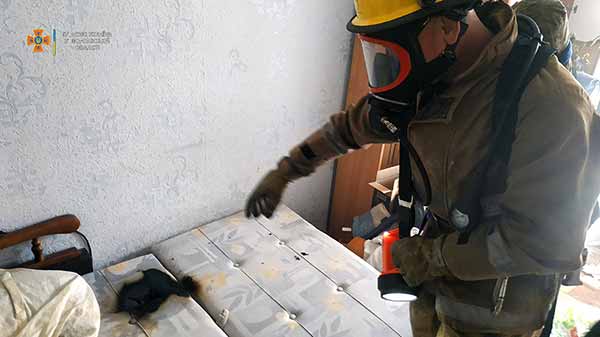 в квартирі вогнеборці врятували громадянку