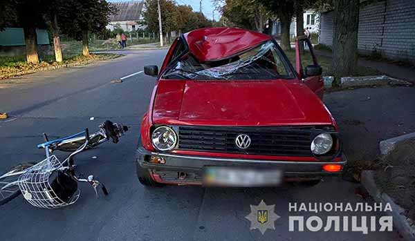 На Полтавщині в аварії загинув велосипедист