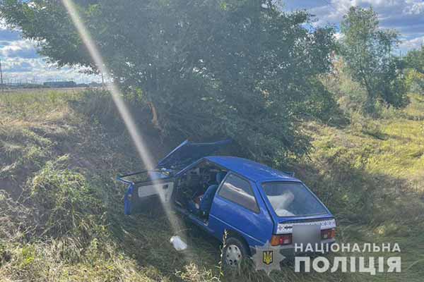На Полтавщині” злетіла з дороги, травмовано пасажирку