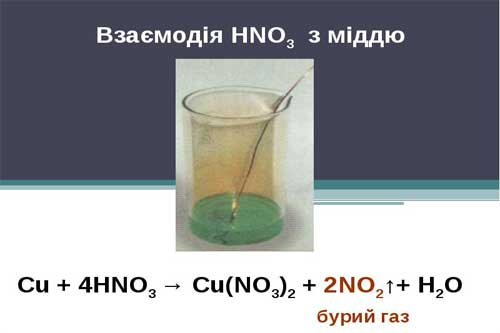  Особливості взаємодії розбавленого і концентрованого розчинів нітратної кислоти з міддю. Застосування нітратної й ортофосфатної <...</b>