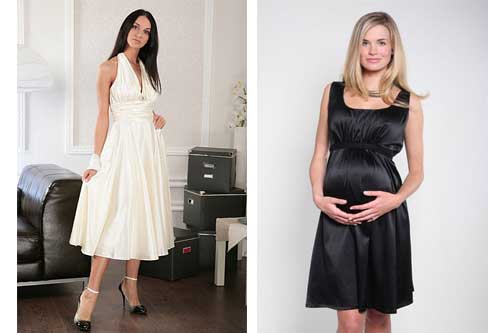Короткие вечерние платья для беременных