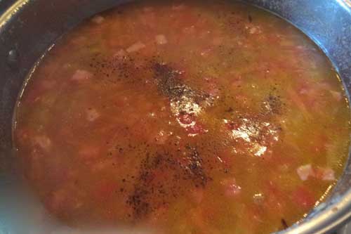 Суп с говядиной и горохом