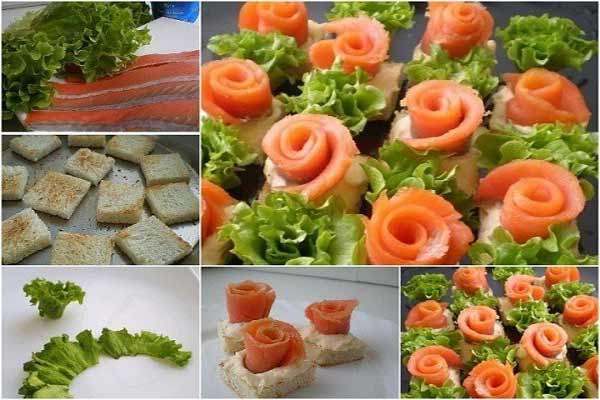 бутерброды с красной рыбой