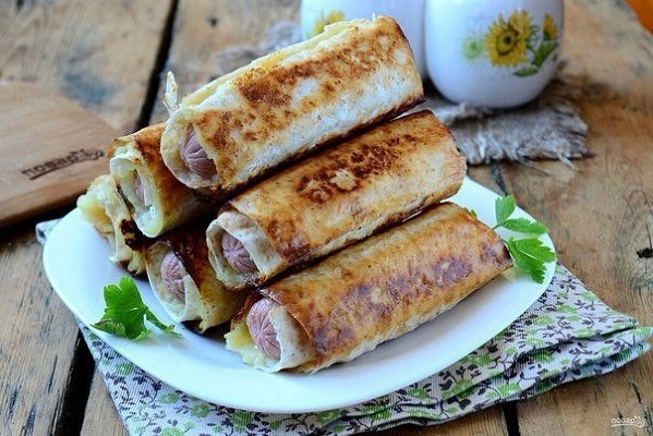 Сосиски в лаваше