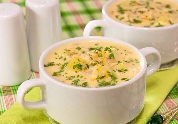 Суп с добавлением сыра