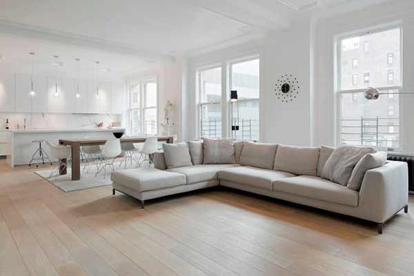 Поєднання підлоги з м'якими меблями