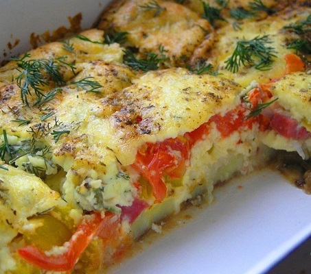 Овощная запеканка с сыром