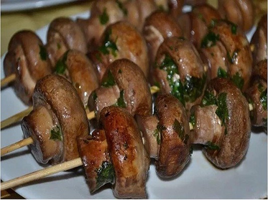 Грибной шашлык