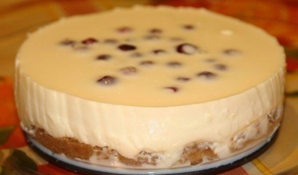 Домашний чизкейк из печенья