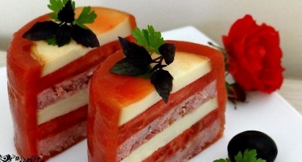 Желейная мясная закусочка с сыром