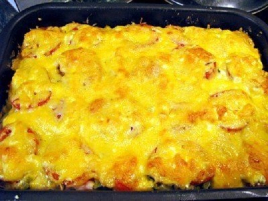 Мясная запеканка с макаронами