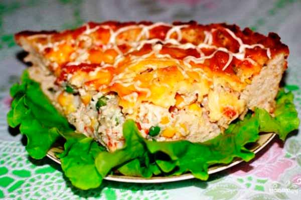 Сочный пирог «Гавайский» из курицы