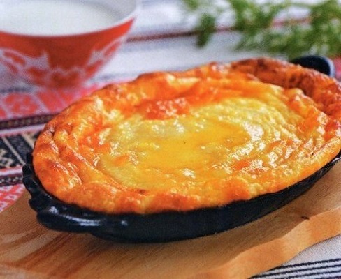 Яичный омлет на основе манки