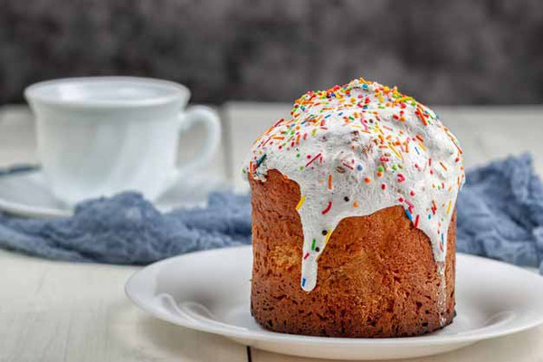 Творожный кулич без дрожжей