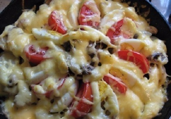 Рыба запеченая с овощами