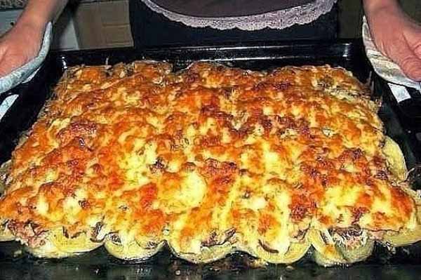 Куриный фарш запеченый с луком