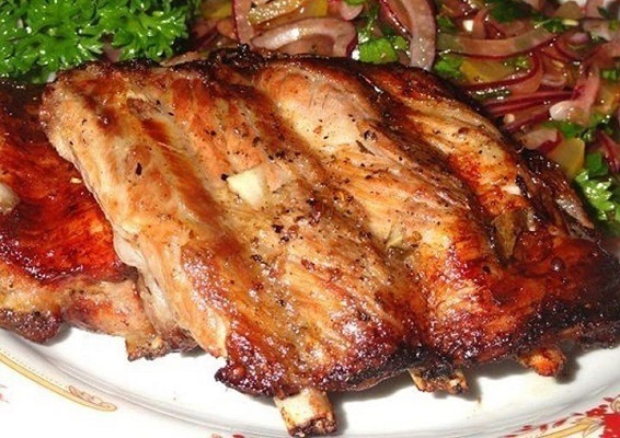 Запеченое ребро в соевом соусе
