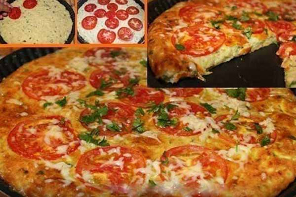 Пицца из кабачка с овощами