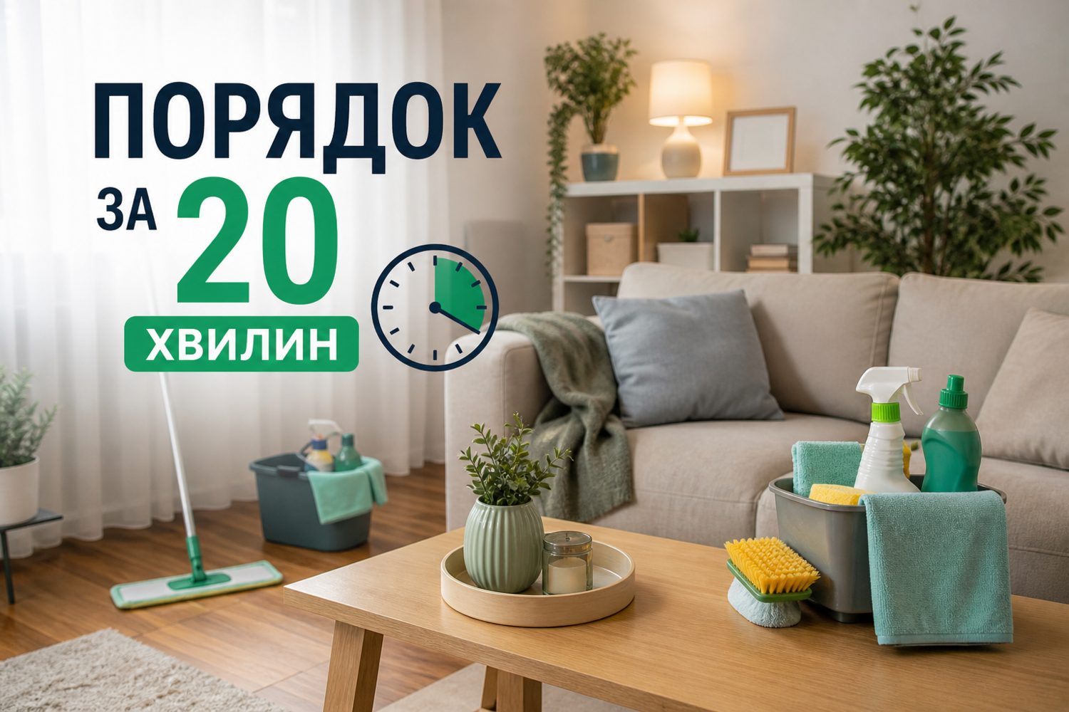 Як швидко навести порядок у квартирі за 20 хвилин